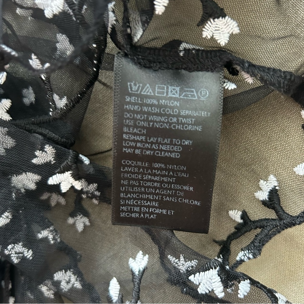 Urban Outfitters Black Sheer Floral-Embroidered Shrug - Picture 7 of 7
